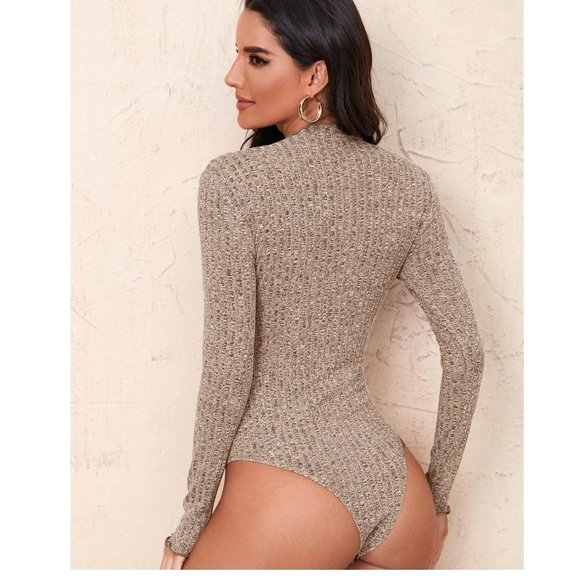 SHEIN | Unity Lettuce Trim Rib-knit Bodysuit (Size S) - Picture 6 of 7